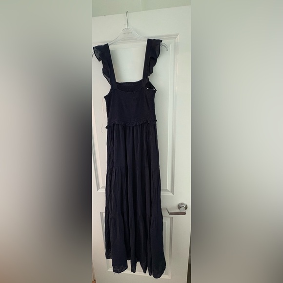 Nanette Lepore Navy Smocked Maxi Dress - Size 6 - Picture 10 of 11